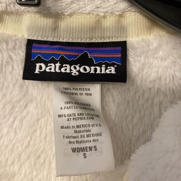 Patagonia Retool Snap T Pullover Fleece Womens Size S Ivory Jacket - Picture 7 of 10